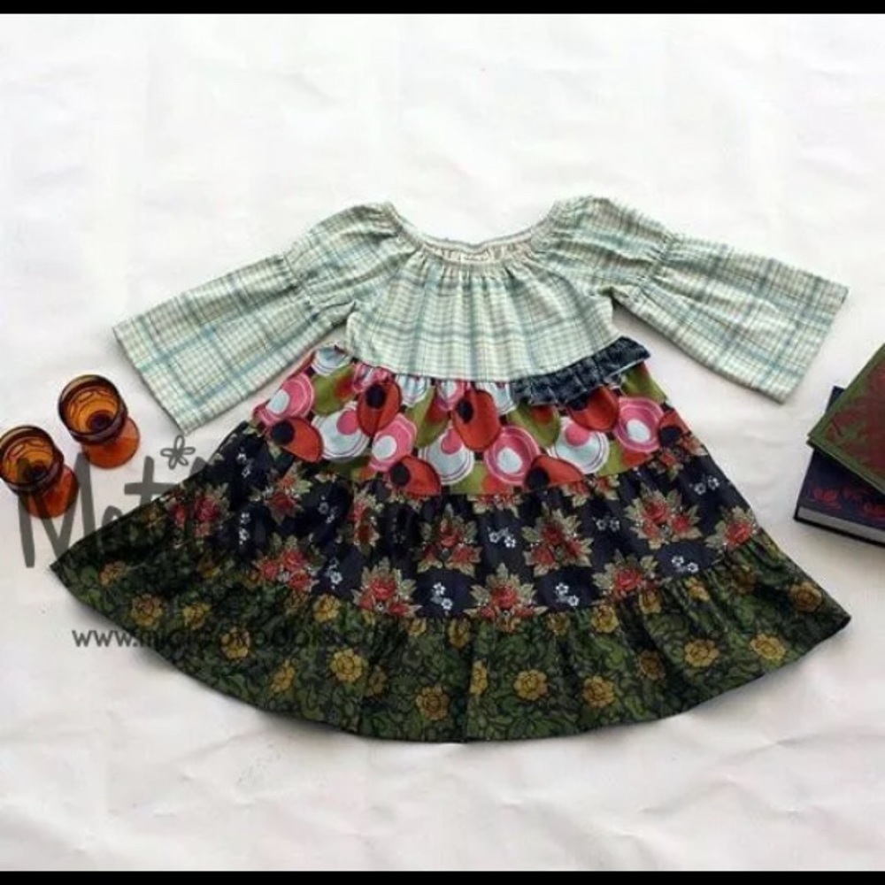 Matilda Jane Field Trip Celeste Peasant Dress HTF SZ 8